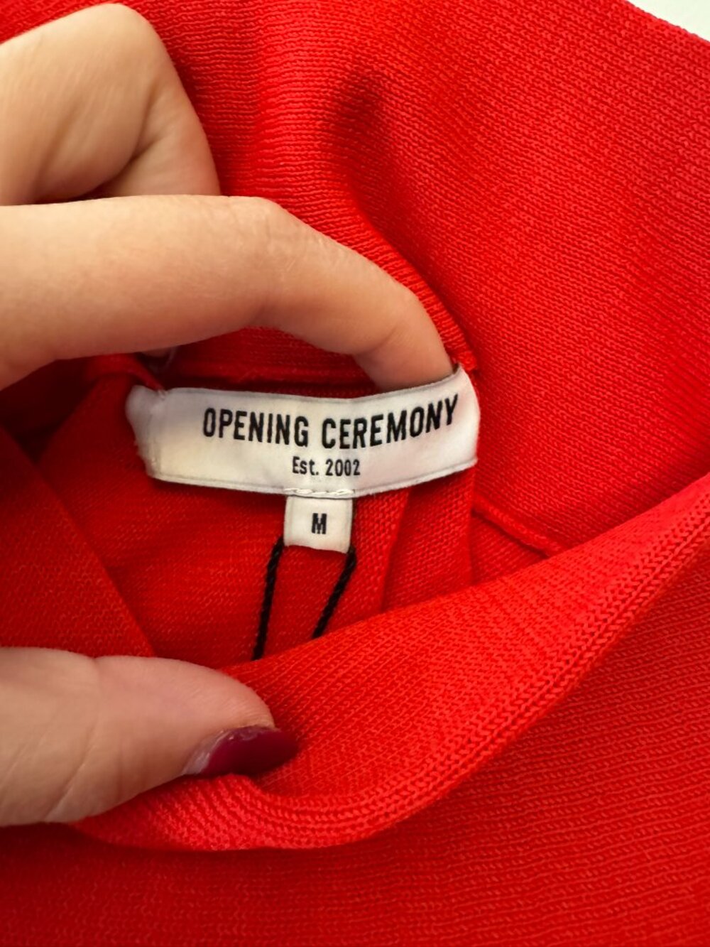 *NEW w/ tag* Opening Ceremony knit mini skirt red A-Line, medium women 4-6 - Picture 7 of 9